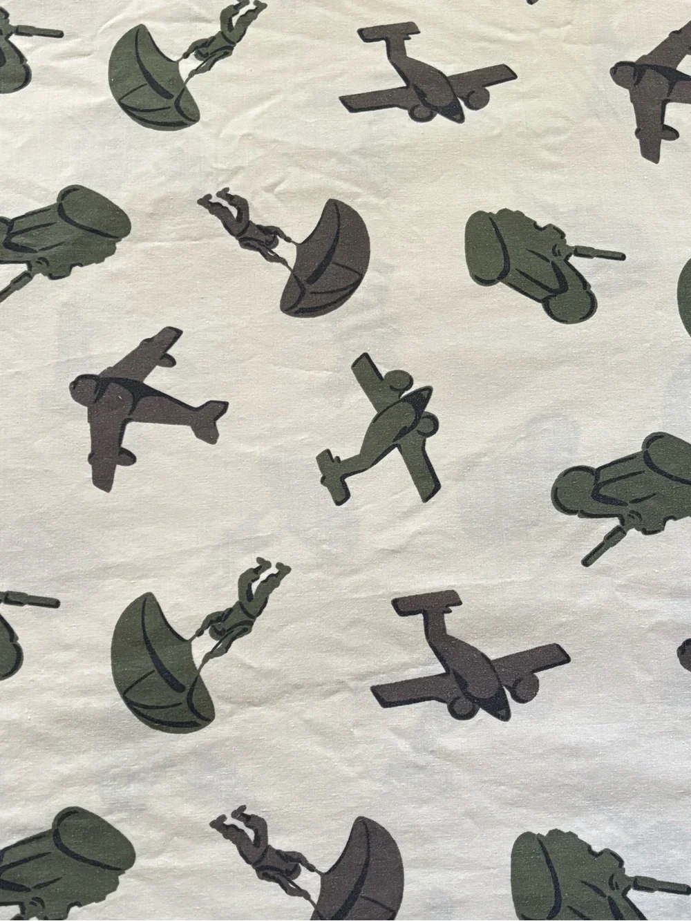 Rare Vintage 1980s Paratrooper Military Sheet Set - Full/Double - Made in USA